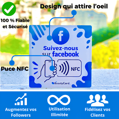 Plaque NFC Facebook