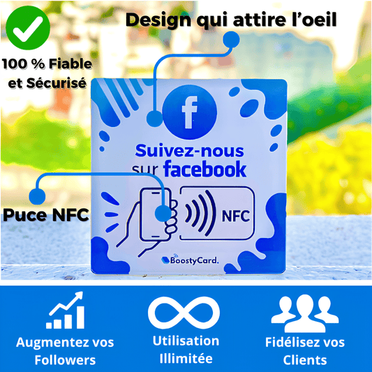 Plaque NFC Facebook