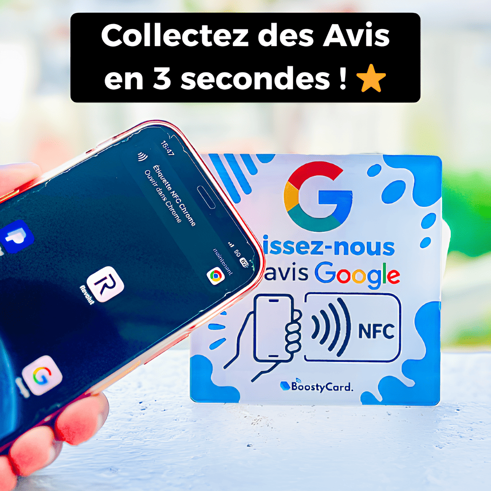 Plaque avis Google NFC